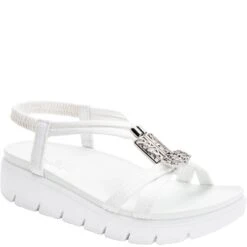Alegria Women's Roz Vegan Strappy Sandals - White -Fashion Shoes Store AAROZ 109 5