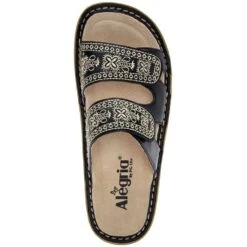 Alegria Women's Violette Slip-On Sandals - Sew Cool Black -Fashion Shoes Store AAVIO 721 4