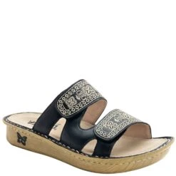 Alegria Women's Violette Slip-On Sandals - Sew Cool Black -Fashion Shoes Store AAVIO 721 5