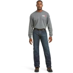 Ariat Men's FR M4 Low Rise Basic Boot Cut Jeans - Shale