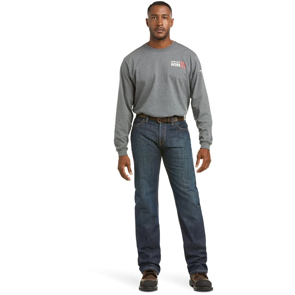 Ariat Men's FR M4 Low Rise Basic Boot Cut Jeans - Shale 3 Ariat Men's FR M4 Low Rise Basic Boot Cut Jeans - Shale