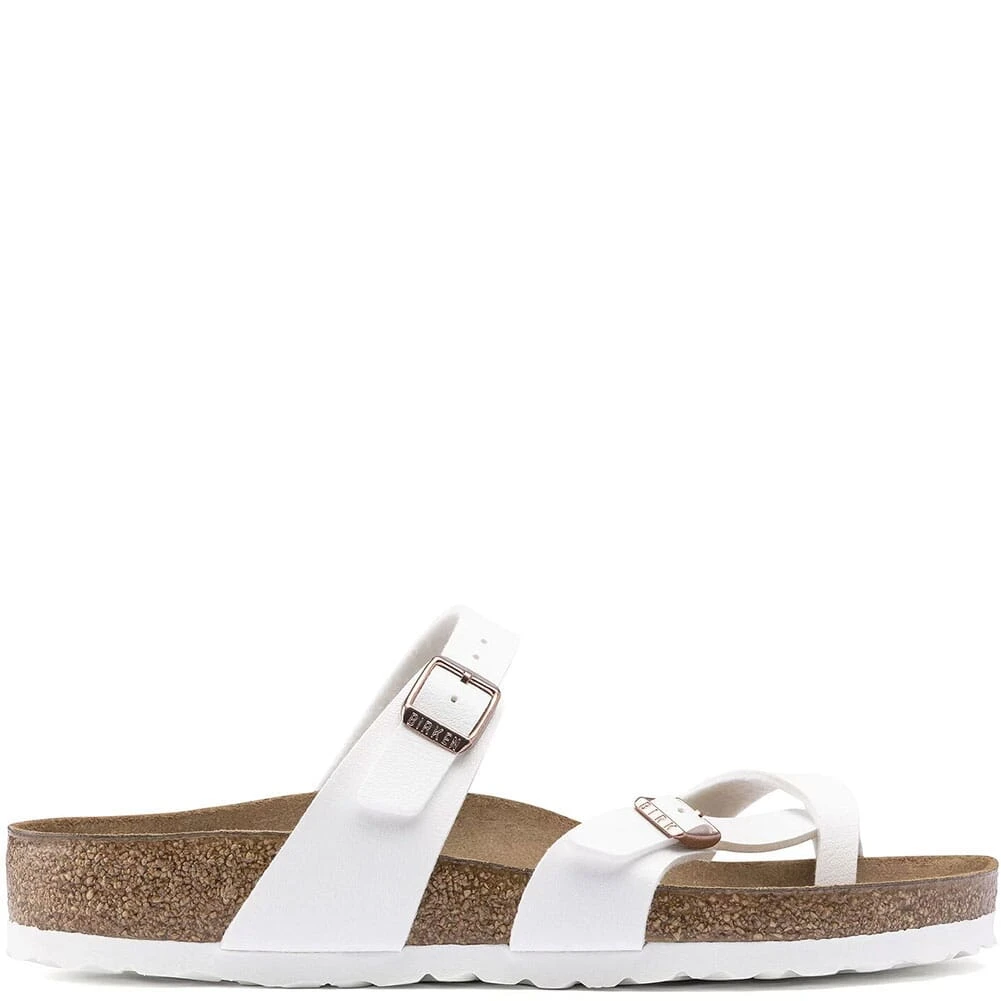 Birkenstock Women's Mayari Birko-Flor Sandals - White 4 Birkenstock Women's Mayari Birko-Flor Sandals - White - Image 2