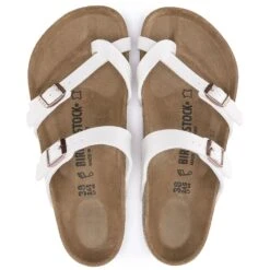 Birkenstock Women's Mayari Birko-Flor Sandals - White 9 Birkenstock Women's Mayari Birko-Flor Sandals - White -Fashion Shoes Store BK1014190 2