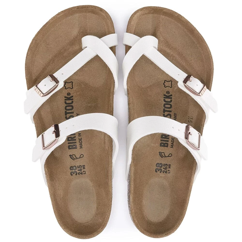 Birkenstock Women's Mayari Birko-Flor Sandals - White 5 Birkenstock Women's Mayari Birko-Flor Sandals - White - Image 3