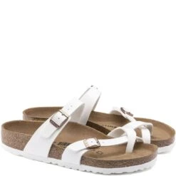 Birkenstock Women's Mayari Birko-Flor Sandals - White 10 Birkenstock Women's Mayari Birko-Flor Sandals - White -Fashion Shoes Store BK1014190 3