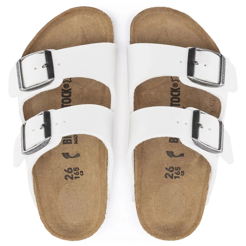 Birkenstock Arizona Kids Birko-Flor Sandals - White 5 Birkenstock Arizona Kids Birko-Flor Sandals - White - Image 3