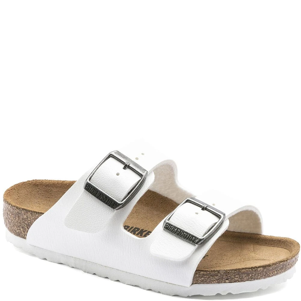 Birkenstock Arizona Kids Birko-Flor Sandals - White 7 Birkenstock Arizona Kids Birko-Flor Sandals - White - Image 5