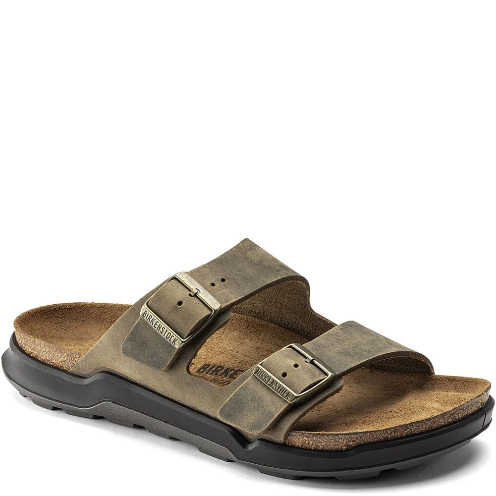Birkenstock Men's Arizona CT Sandals - Faded Khaki 3 Birkenstock Men's Arizona CT Sandals - Faded Khaki