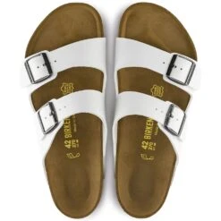 Birkenstock Women's Arizona Birko-Flor Sandals - White -Fashion Shoes Store BK552683 2