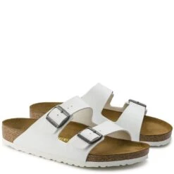 Birkenstock Women's Arizona Birko-Flor Sandals - White -Fashion Shoes Store BK552683 3