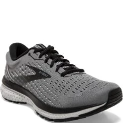 Brooks Men's Ghost 13 Road Running Shoes - Primer Grey/Pearl/Black -Fashion Shoes Store BR110348 040 2