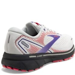 Brooks Women's Ghost 14 Athletic Shoes - White/Purple -Fashion Shoes Store BR120356 192 3