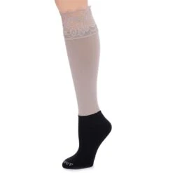 Darby Lacie Lace Boottights - Stone