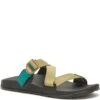 Chaco Men's Lowdown Slides - Avocado Teal -Fashion Shoes Store CUJCH108611