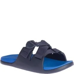 Chaco Big Kid's Chillos Slides - Active Blue -Fashion Shoes Store CUJCH180313 6