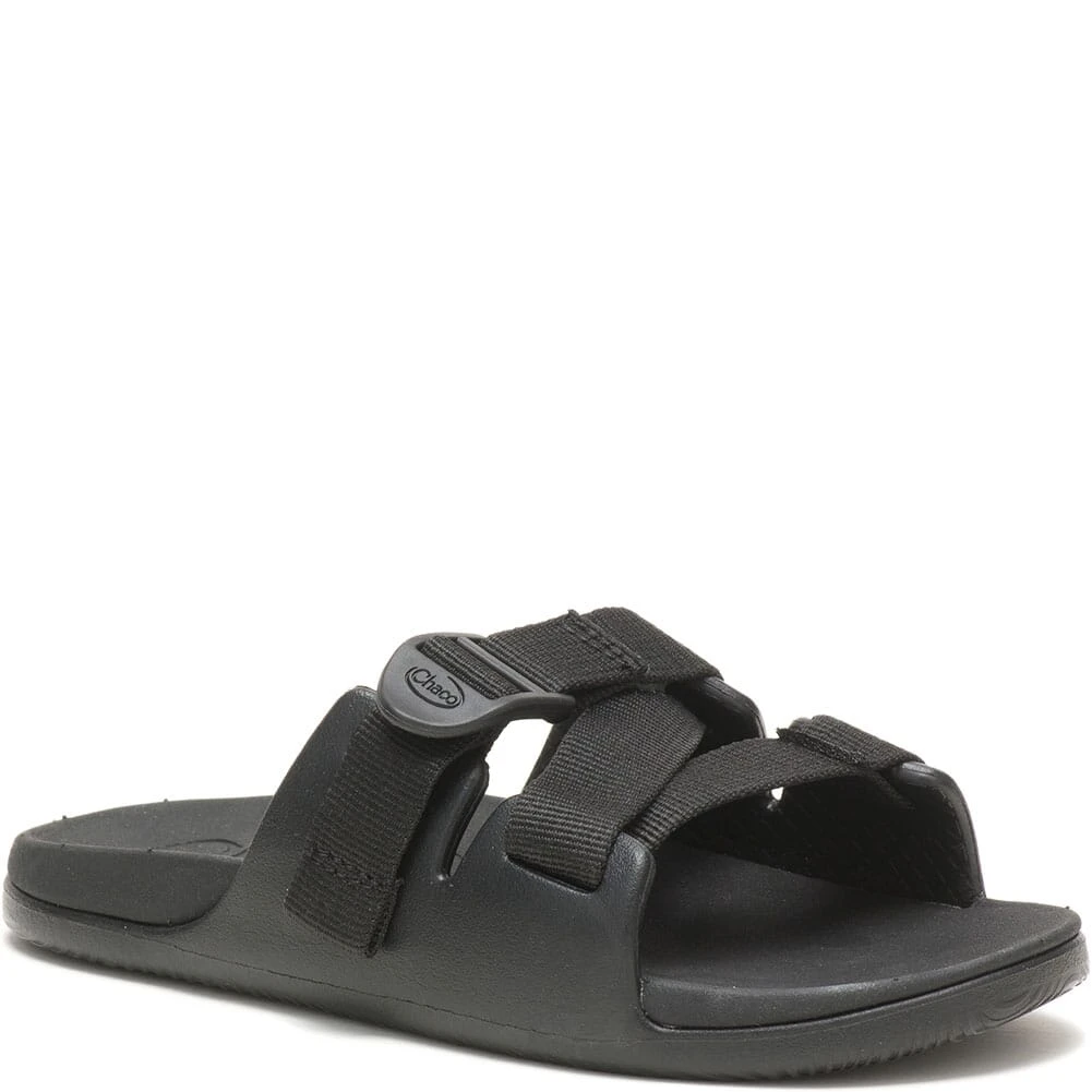 Chaco Big Kid's Chillos Slides - Black 6 Chaco Big Kid's Chillos Slides - Black - Image 4
