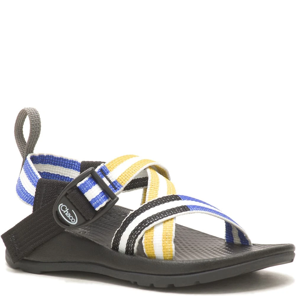 Chaco Kids Z1 Ecotread Sandals - Vary/Blue/Yellow 3 Chaco Kids Z1 Ecotread Sandals - Vary/Blue/Yellow