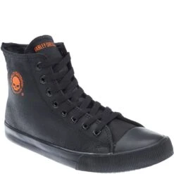 Harley Davidson Men's Baxter Casual Shoes - Black/ Orange -Fashion Shoes Store D93343 5