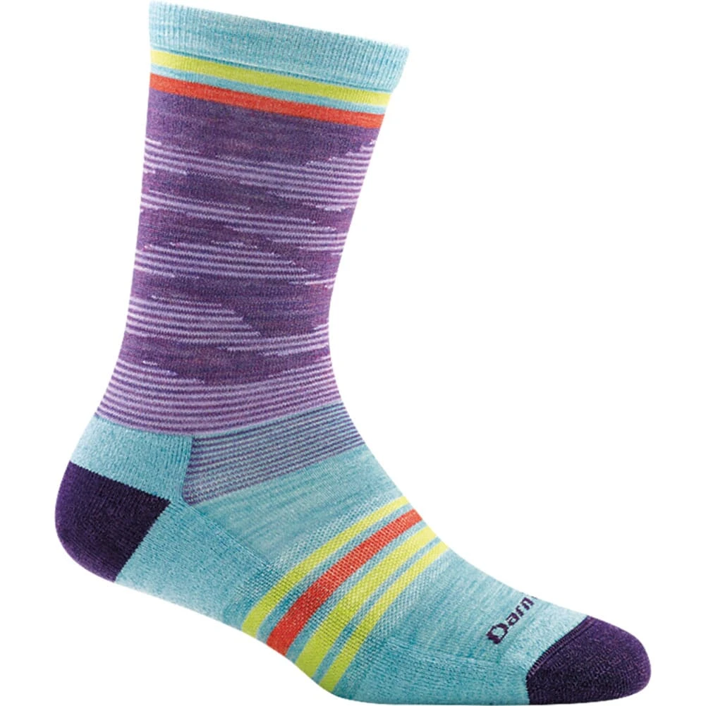 Darn Tough Women's Waves Crew Light Cushion Socks - Purple 3 Darn Tough Women's Waves Crew Light Cushion Socks - Purple