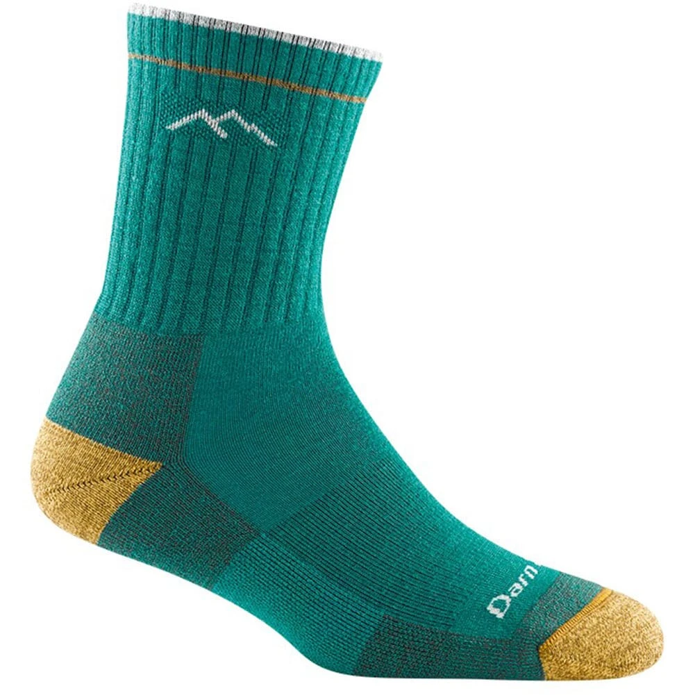 Darntough Women's Micro Crew Cushion Socks - Teal 3 Darntough Women's Micro Crew Cushion Socks - Teal
