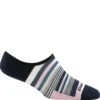 Darn Tough Women's Topless Multi Stripe No Show Hidden Socks - Navy -Fashion Shoes Store DT6001 NAVY