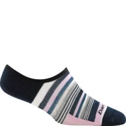 Darn Tough Women's Topless Multi Stripe No Show Hidden Socks - Navy