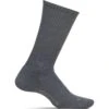 Feetures Men's Casual Rib Cushion Crew Socks - Gray 1 Feetures Men's Casual Rib Cushion Crew Socks - Gray -Fashion Shoes Store FULM10107