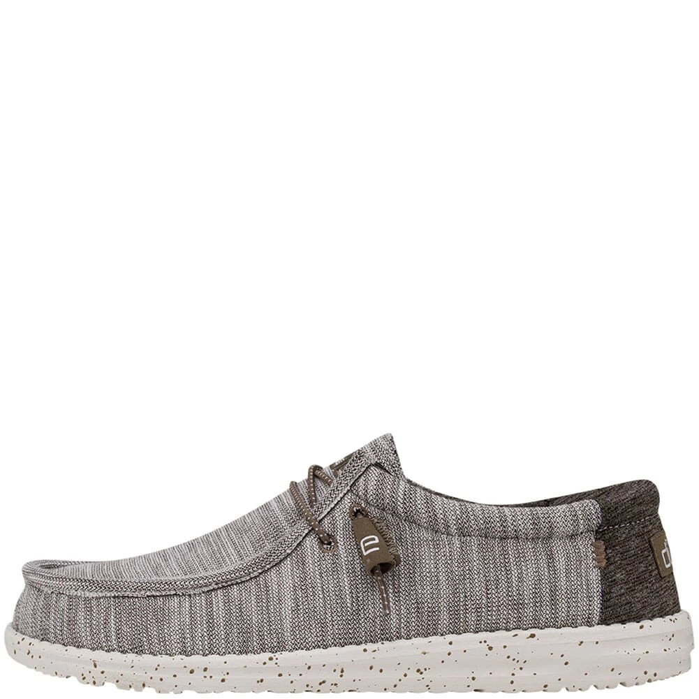 Hey Dude Men's Wally Canvas Casual Shoes - Limestone 4 Hey Dude Men's Wally Canvas Casual Shoes - Limestone - Image 2