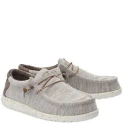 Hey Dude Men's Wally Canvas Casual Shoes - Limestone 7 Hey Dude Men's Wally Canvas Casual Shoes - Limestone -Fashion Shoes Store HD110381721 2