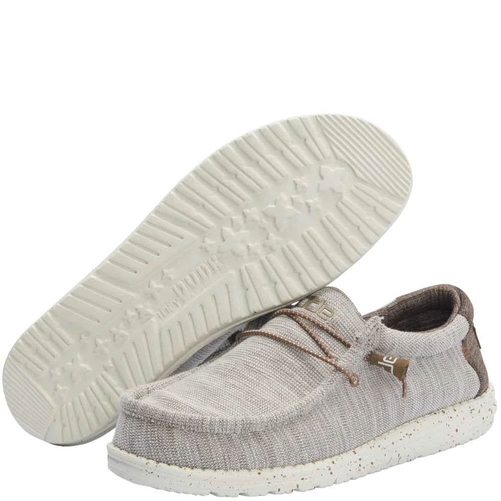 Hey Dude Men's Wally Canvas Casual Shoes - Limestone 3 Hey Dude Men's Wally Canvas Casual Shoes - Limestone