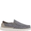 Hey Dude Men's Thad Chambray Casual Shoes - Riviera Grey