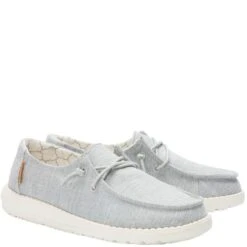 Hey Dude Kid's Wendy Linen Casual Shoes - Gray -Fashion Shoes Store HD130123096 5