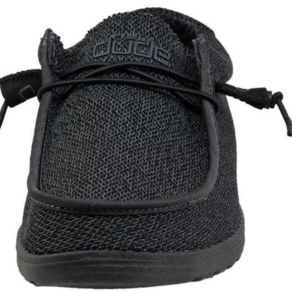 Hey Dude Men's Wally Sox Micro Casual Shoes - Black 6 Hey Dude Men's Wally Sox Micro Casual Shoes - Black - Image 4