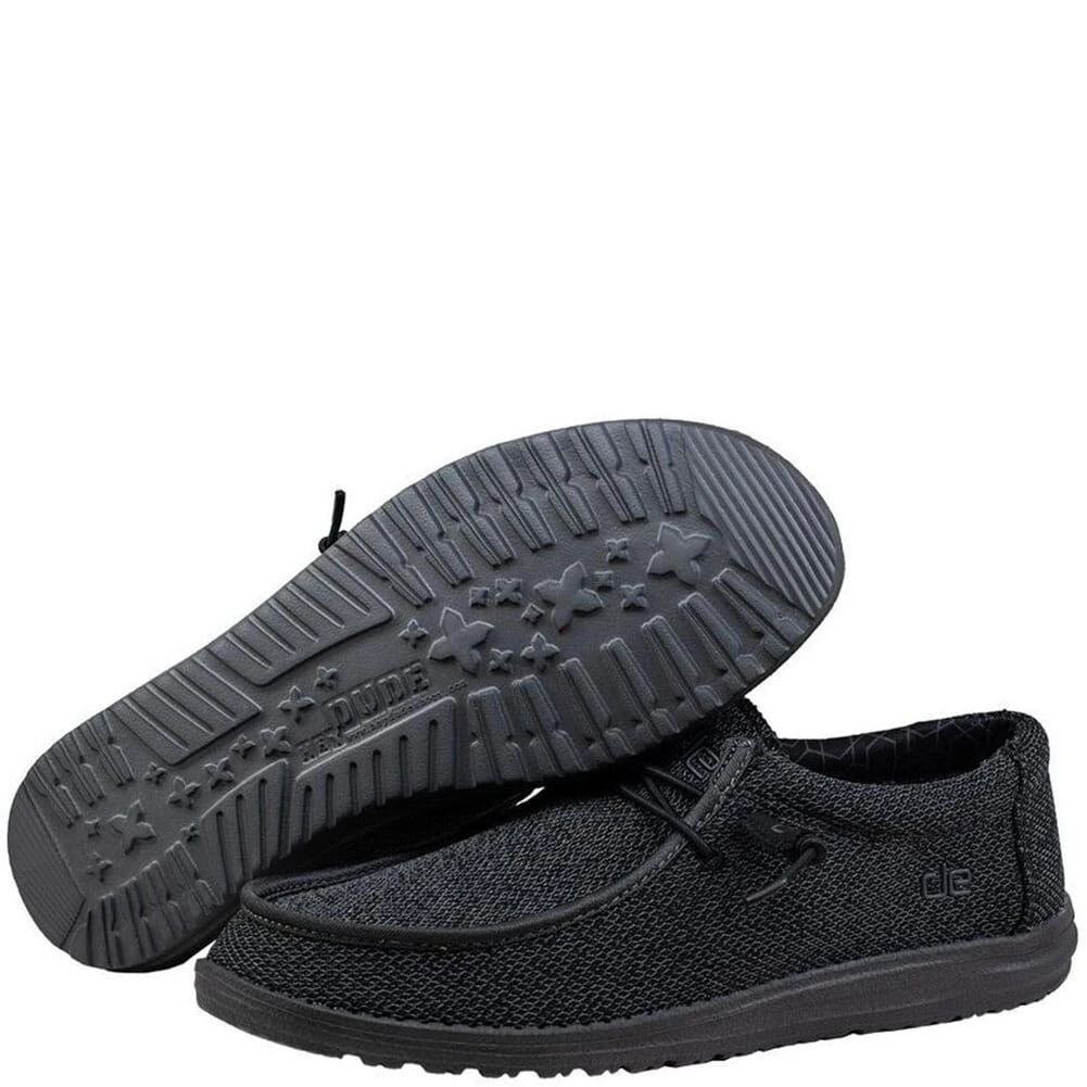Hey Dude Men's Wally Sox Micro Casual Shoes - Black 3 Hey Dude Men's Wally Sox Micro Casual Shoes - Black