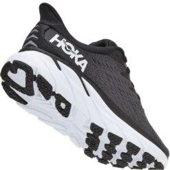 Hoka One One Women's Clifton 8 Athletic Shoes - Black/White -Fashion Shoes Store HK1119394 BWHT 3