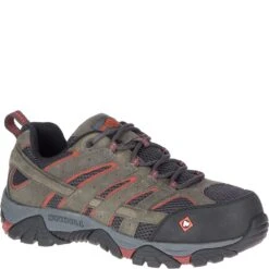 Merrell Men's Moab Vertex Vent Safety Shoes - Pewter -Fashion Shoes Store J11121 4