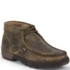 Justin Men's Driver Moc Casual Shoes - Waxy Dark Brown