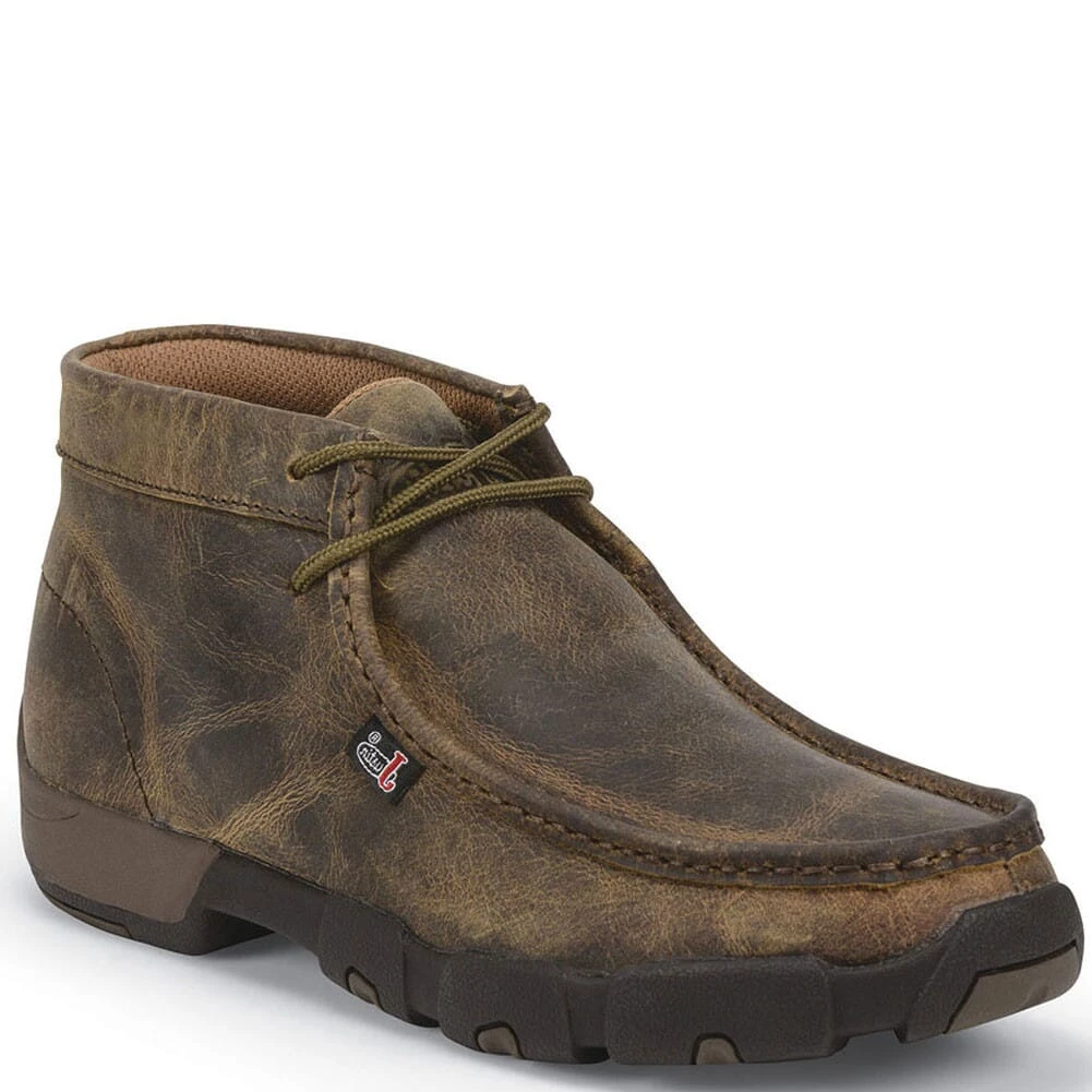 Justin Men's Driver Moc Casual Shoes - Waxy Dark Brown 3 Justin Men's Driver Moc Casual Shoes - Waxy Dark Brown