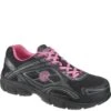 Hytest Women's EH Steel Toe Safety Shoes - Black/Pink