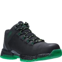 Footrests By Hytest Men's 2.0 Xergy Trainer Safety Shoes - Black/Green -Fashion Shoes Store K21109 5