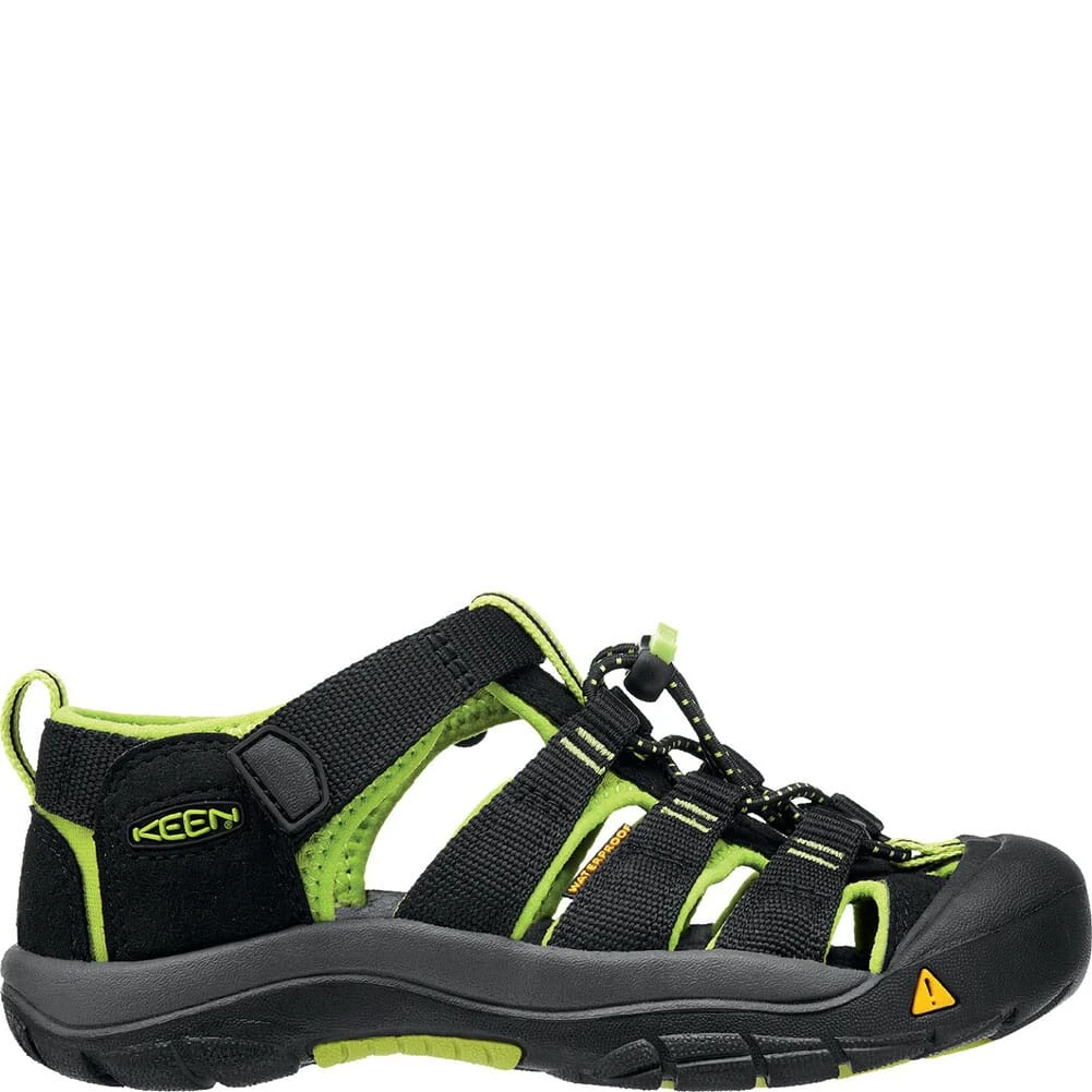 KEEN Big Kids Newport H2 Sandals - Black/Lime Green 4 KEEN Big Kids Newport H2 Sandals - Black/Lime Green - Image 2