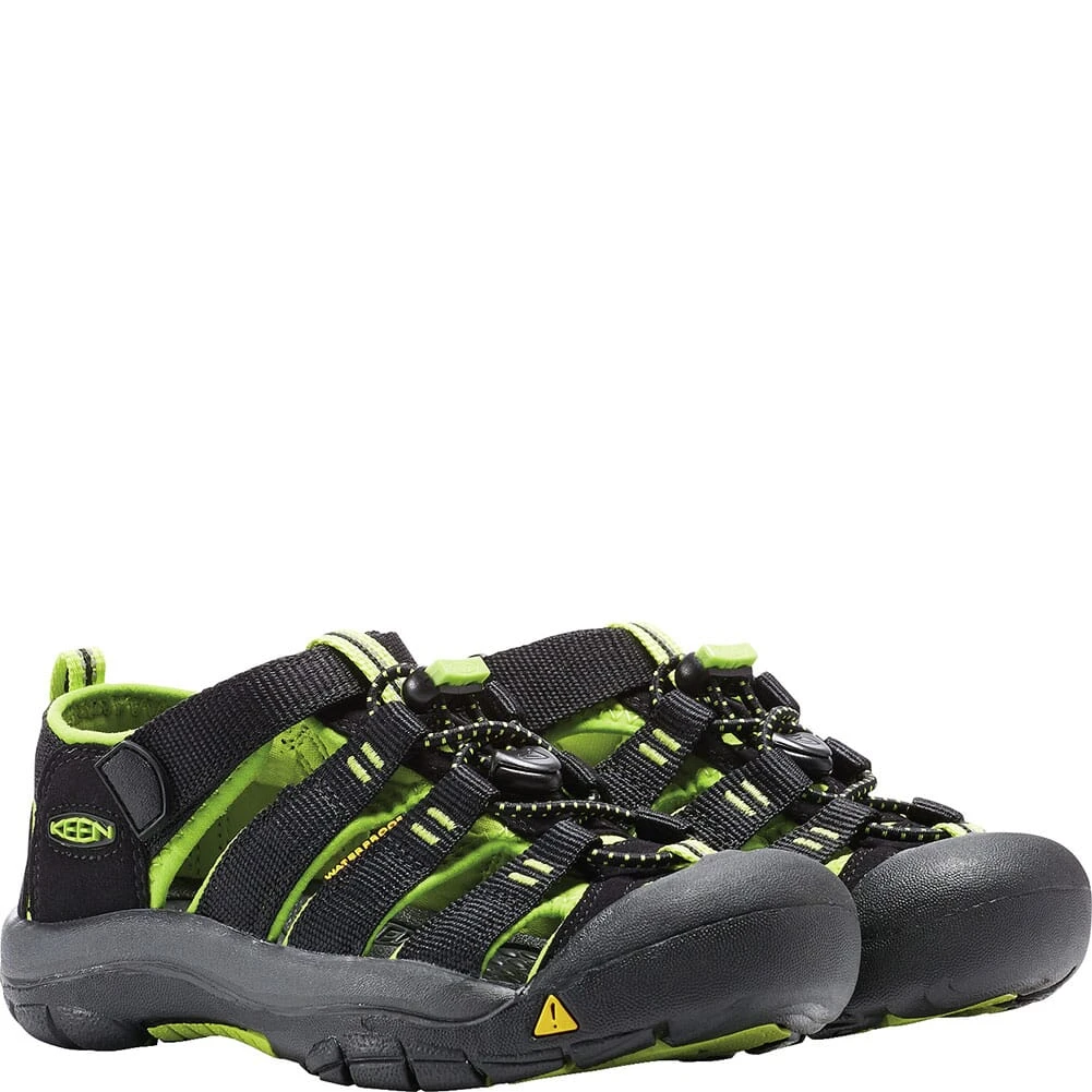 KEEN Big Kids Newport H2 Sandals - Black/Lime Green 6 KEEN Big Kids Newport H2 Sandals - Black/Lime Green - Image 4
