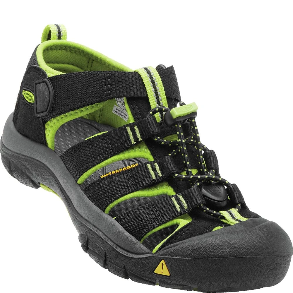 KEEN Big Kids Newport H2 Sandals - Black/Lime Green 7 KEEN Big Kids Newport H2 Sandals - Black/Lime Green - Image 5
