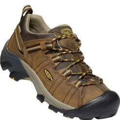 KEEN Men's Targhee II Wide Hiking Shoes - Cascade Brown/Yellow -Fashion Shoes Store KE1015704 3