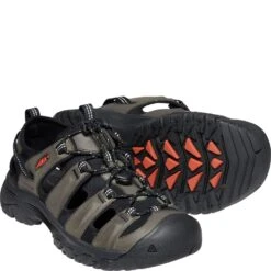KEEN Men's Targhee III Sandals - Grey/Black 9 KEEN Men's Targhee III Sandals - Grey/Black -Fashion Shoes Store KE1022428 2
