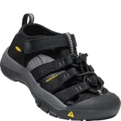 KEEN Kid's Newport H2 Sandals - Black/Keen Yellow -Fashion Shoes Store KE1022824 4
