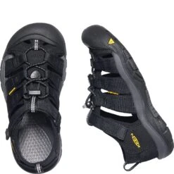 KEEN Youth Newport H2 Sandals - Black/Keen Yellow -Fashion Shoes Store KE1022838 3