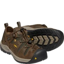 KEEN Utility Men's Atlanta Cool II ESD Work Shoes - Cascade Brown/Forest -Fashion Shoes Store KE1023218 3