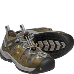 KEEN Utility Women's Atlanta Cool II ESD Safety Shoes - Gargoyle/Blue Fo -Fashion Shoes Store KE1023220 3