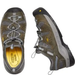 KEEN Utility Women's Atlanta Cool II ESD Safety Shoes - Gargoyle/Blue Fo -Fashion Shoes Store KE1023220 4